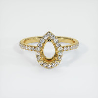 18K Yellow Gold Pave Ring Setting Image
