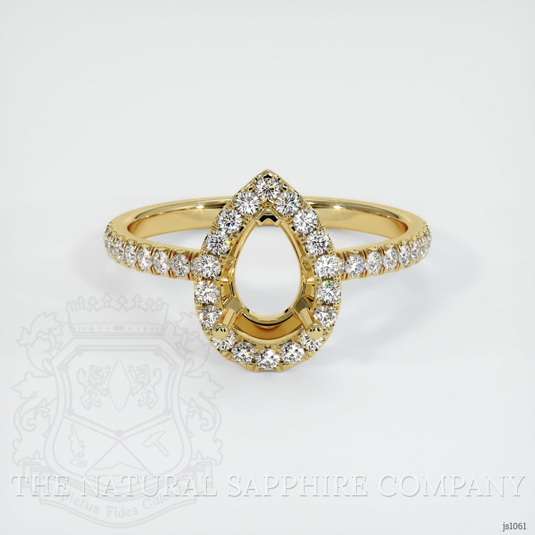 18K Yellow Gold Pave Ring Setting