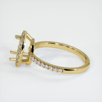 18K Yellow Gold Pave Ring Setting Image