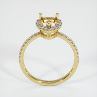 18K Yellow Gold Pave Ring Setting Image