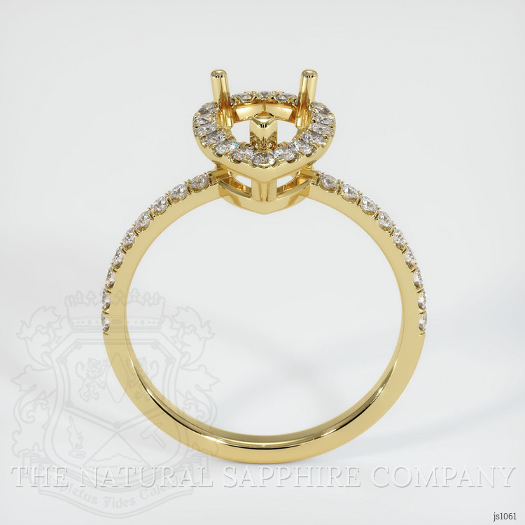 18K Yellow Gold Pave Ring Setting