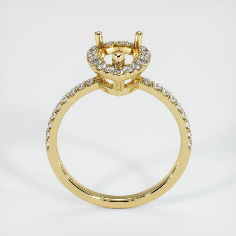 18K Yellow Gold Pave Ring Setting