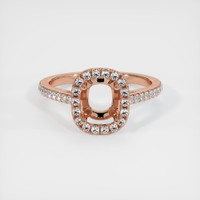 14K Rose Gold Pave Ring Setting Image