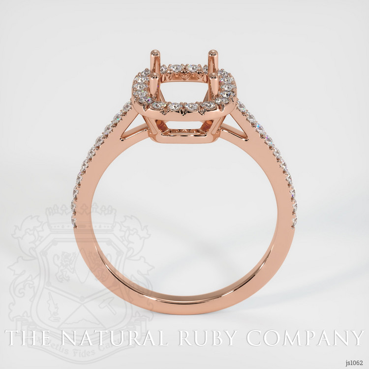 14K Rose Gold Pave Ring Setting