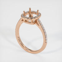 18K Rose Gold Pave Ring Setting Video