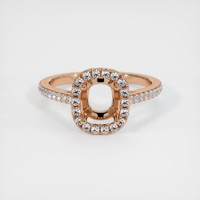 18K Rose Gold Pave Ring Setting Image