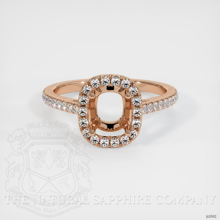 18K Rose Gold Pave Ring Setting
