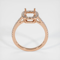18K Rose Gold Pave Ring Setting Image
