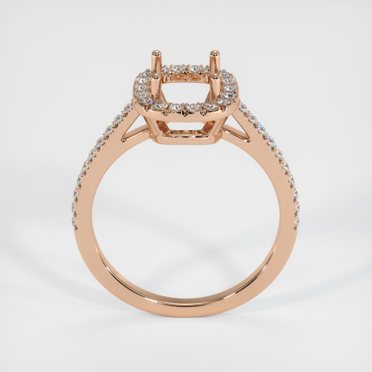 18K Rose Gold Pave Ring Setting