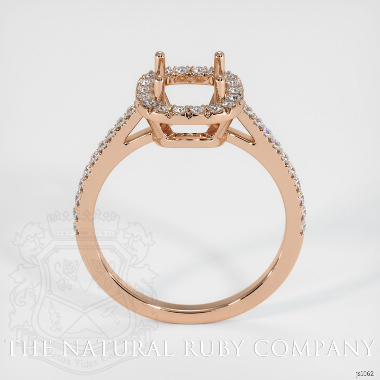 18K Rose Gold Pave Ring Setting