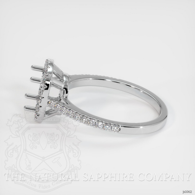 10K White Gold Pave Ring Setting