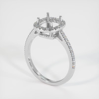 14K White Gold Pave Ring Setting Video