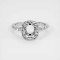 14K White Gold Pave Ring Setting Image