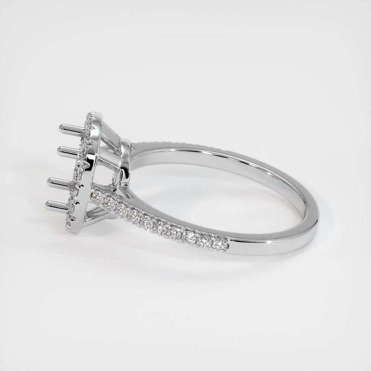 14K White Gold Pave Ring Setting