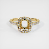 14K Yellow Gold Pave Ring Setting Image