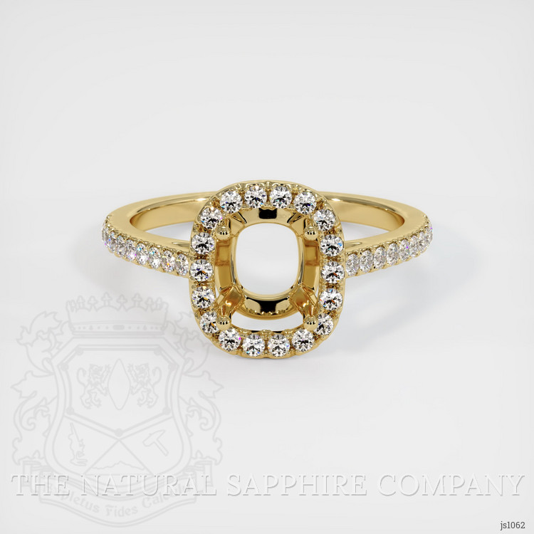 14K Yellow Gold Pave Ring Setting