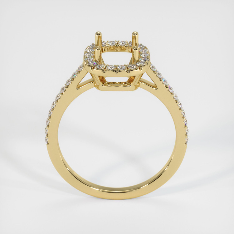14K Yellow Gold Pave Ring Setting