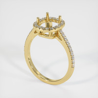 18K Yellow Gold Pave Ring Setting Video