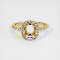 18K Yellow Gold Pave Ring Setting Image