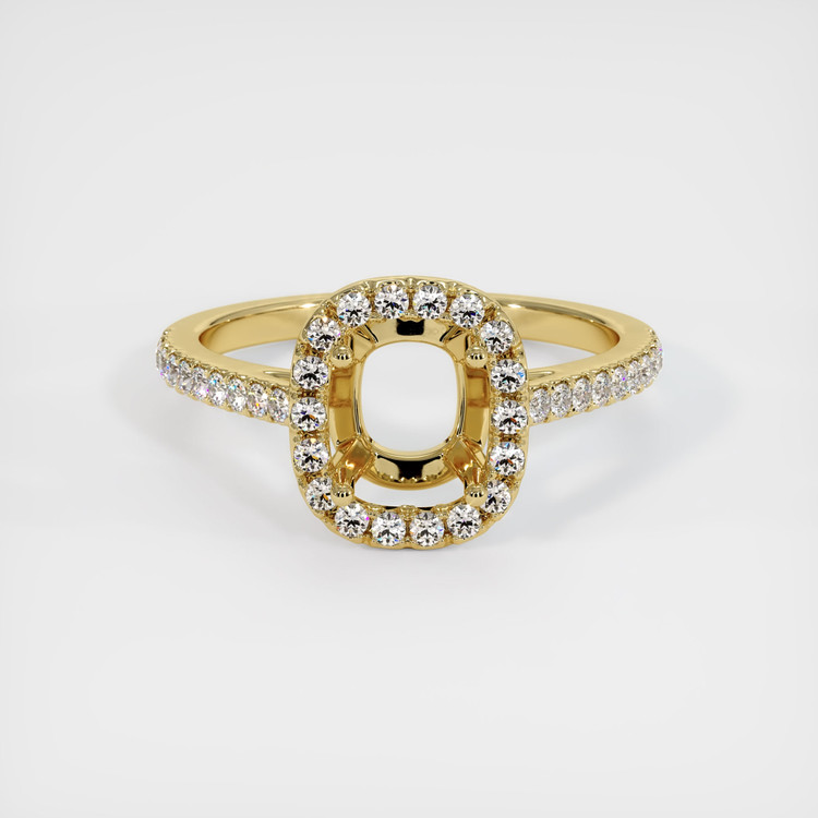 18K Yellow Gold Pave Ring Setting