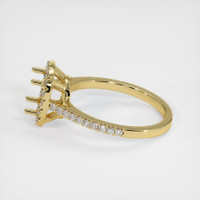 18K Yellow Gold Pave Ring Setting Image