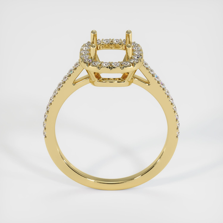 18K Yellow Gold Pave Ring Setting
