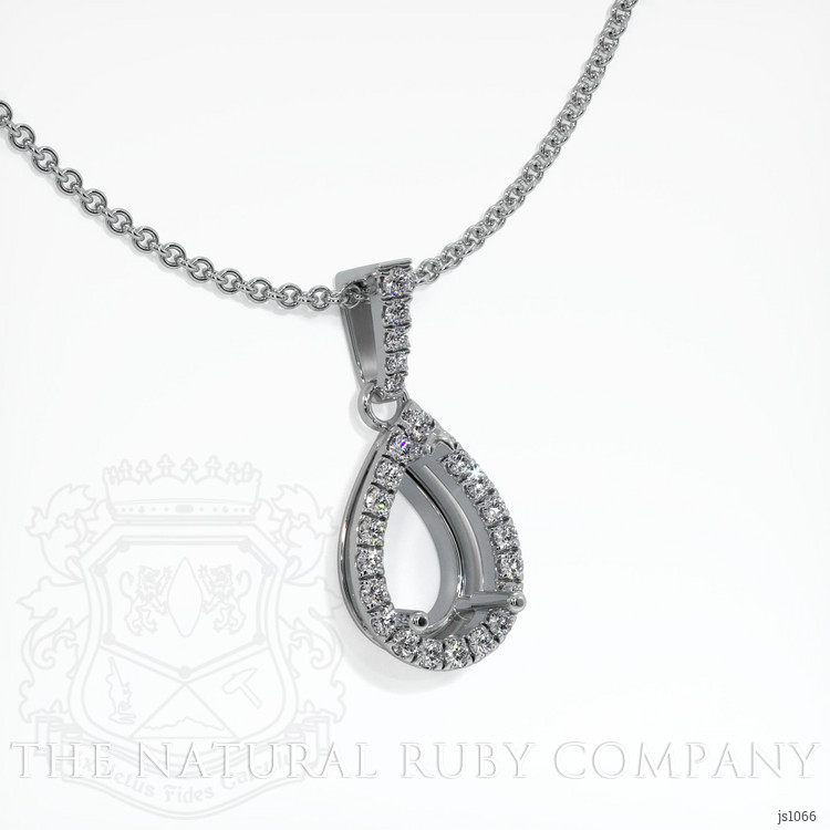 Platinum 950 Pave Pendant Setting
