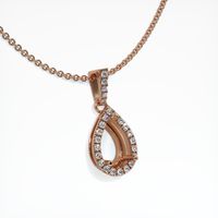 14K Rose Gold Pave Pendant Setting Image
