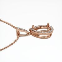14K Rose Gold Pave Pendant Setting Image
