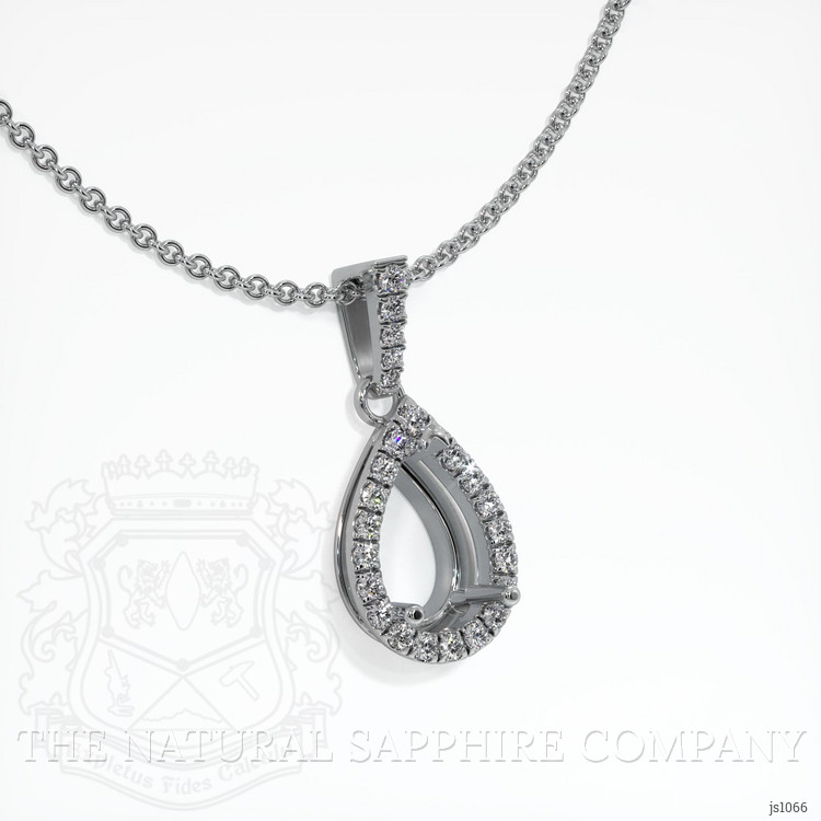 Silver Pave Pendant Setting