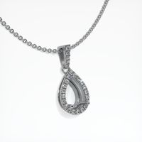 14K White Gold Pave Pendant Setting Image