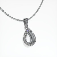 18K White Gold Pave Pendant Setting Image