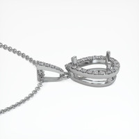 18K White Gold Pave Pendant Setting Image