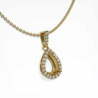 14K Yellow Gold Pave Pendant Setting Image