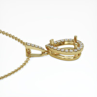 14K Yellow Gold Pave Pendant Setting Image