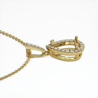 18K Yellow Gold Pave Pendant Setting Image