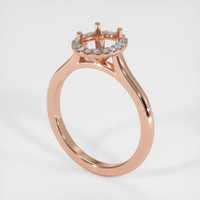 14K Rose Gold Pave Ring Setting Video