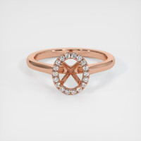 14K Rose Gold Pave Ring Setting Image