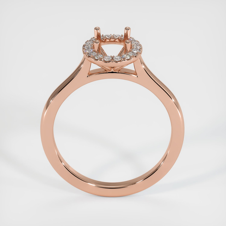 14K Rose Gold Pave Ring Setting