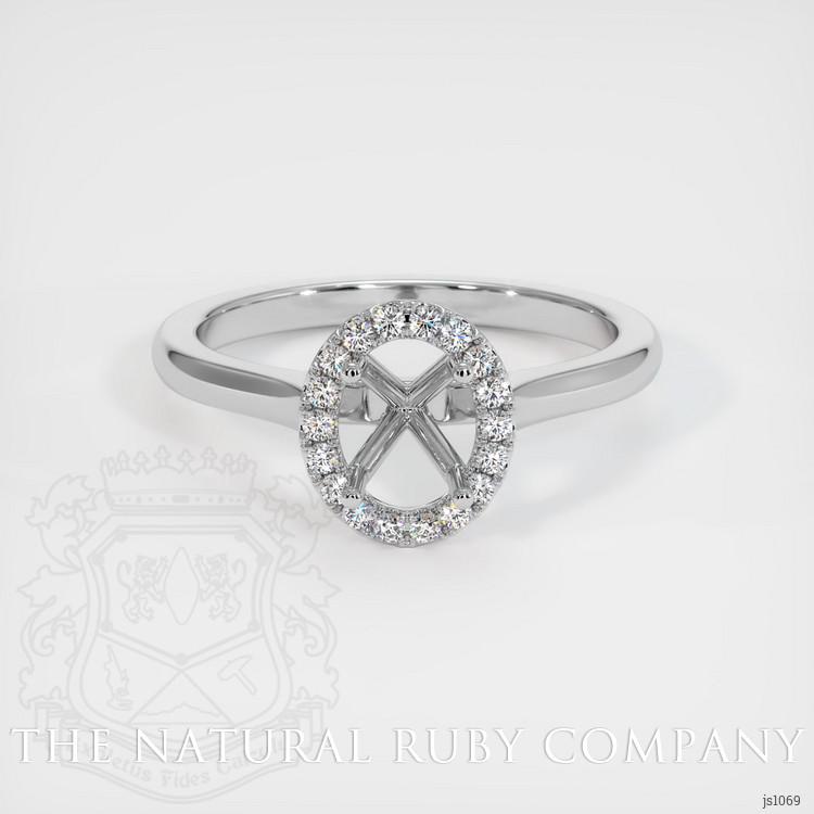 14K White Gold Pave Ring Setting