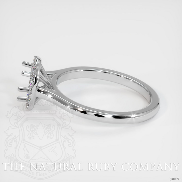 14K White Gold Pave Ring Setting