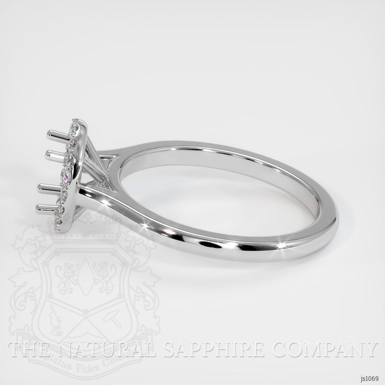 14K White Gold Pave Ring Setting