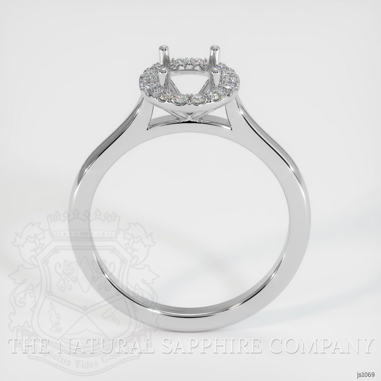 14K White Gold Pave Ring Setting