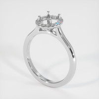 18K White Gold Pave Ring Setting Video
