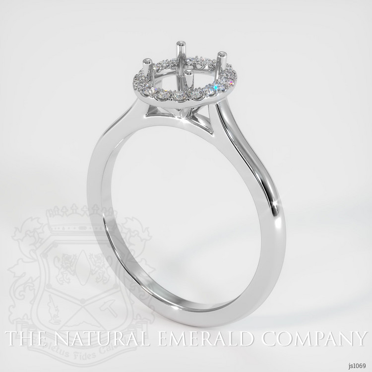 18K White Gold Pave Ring Setting