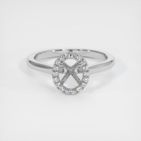 18K White Gold Pave Ring Setting Image