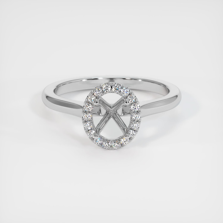 18K White Gold Pave Ring Setting