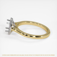 14K White & Yellow Pave Ring Setting Image