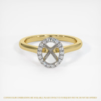18K White & Yellow Pave Ring Setting Image