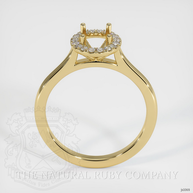 10K Yellow Gold Pave Ring Setting